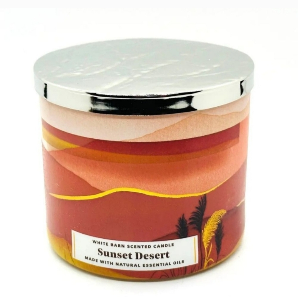 2 X Bath & Body Works White Barn Sunset Desert 3 Wick Candle Candles